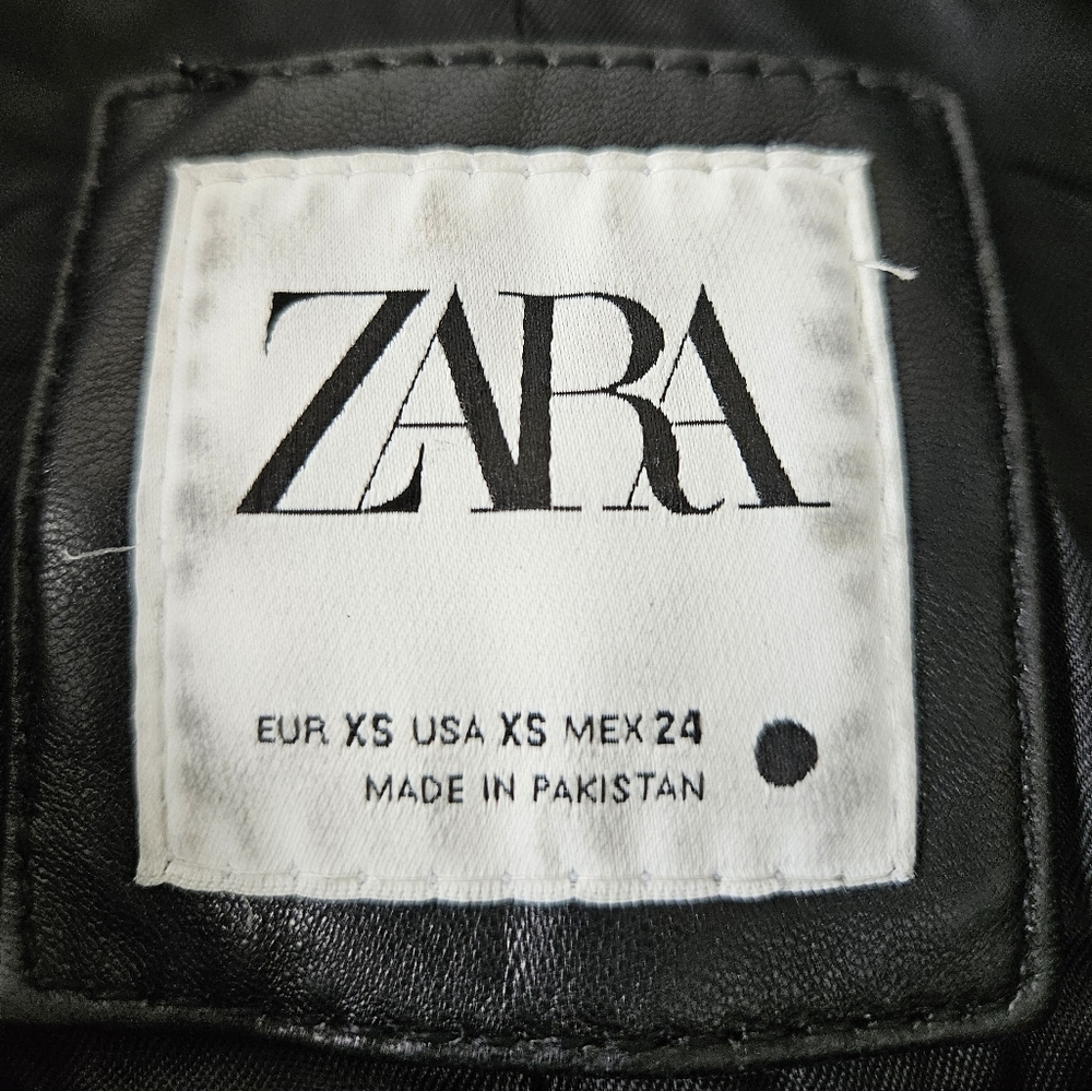 Zara Genuine Sheep Leather Jacket - size extra small - Picture 11 of 12